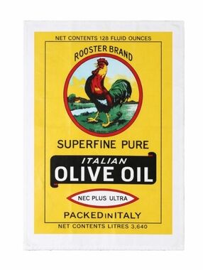 Sur La Table Rooster Kitchen Towel 100% Cotton Made In Italy